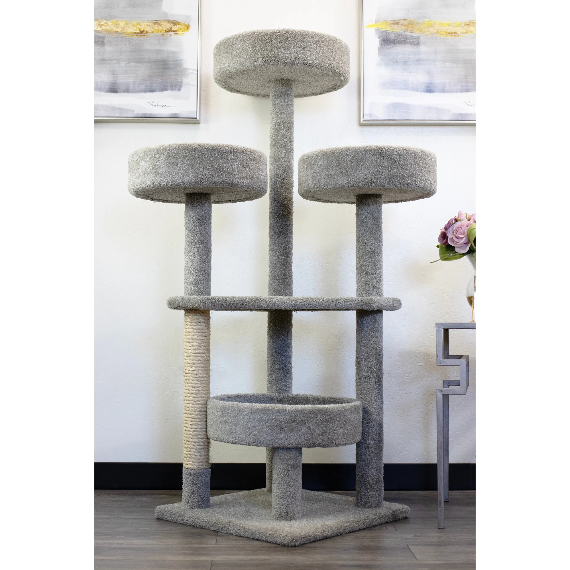 New Cat Condos  Real Wood and Carpet Cat Tower