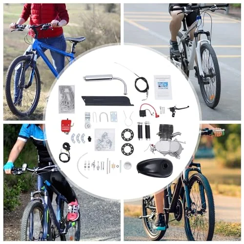 LiFuJunDong 100cc 2-Stroke  Engine Kit Full Air-Cooling Motor Bike Modified Set Motorized Motor Bike Modified Tool offering, Super Fuel-efficient for 26