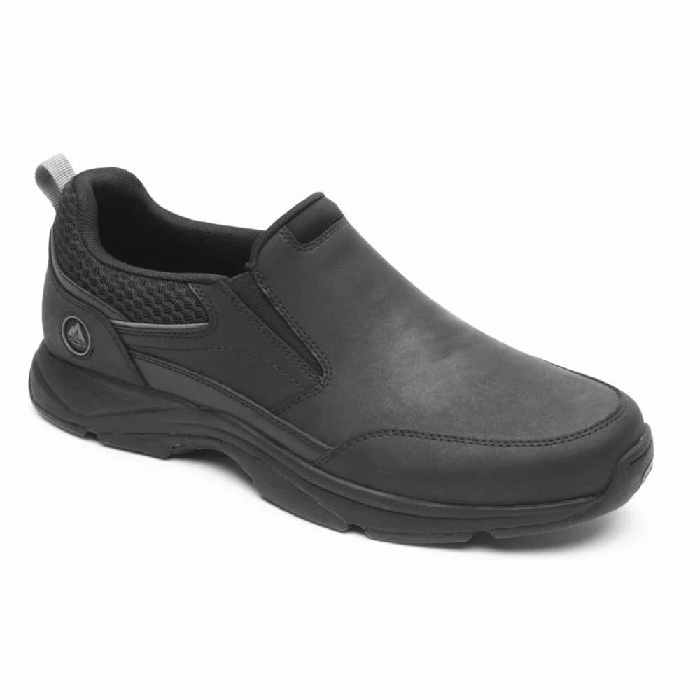 Rockport Men's Chranson Slip on Sneaker Black Suede 10W
