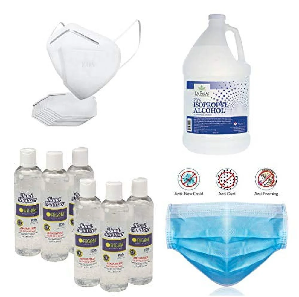 AsaTechmed Basic Protective Back To Business Kit, Bulk Workplace Safety Supplies For Cleanliness