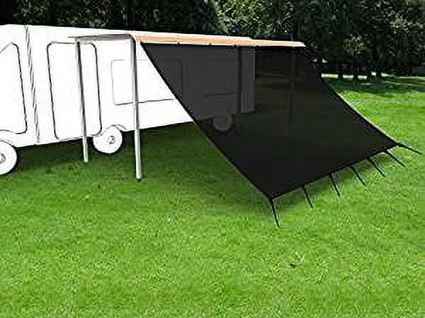 Shatex RV Awning Shade with 90% Privacy Screen Free Kit 8' x 20', Black