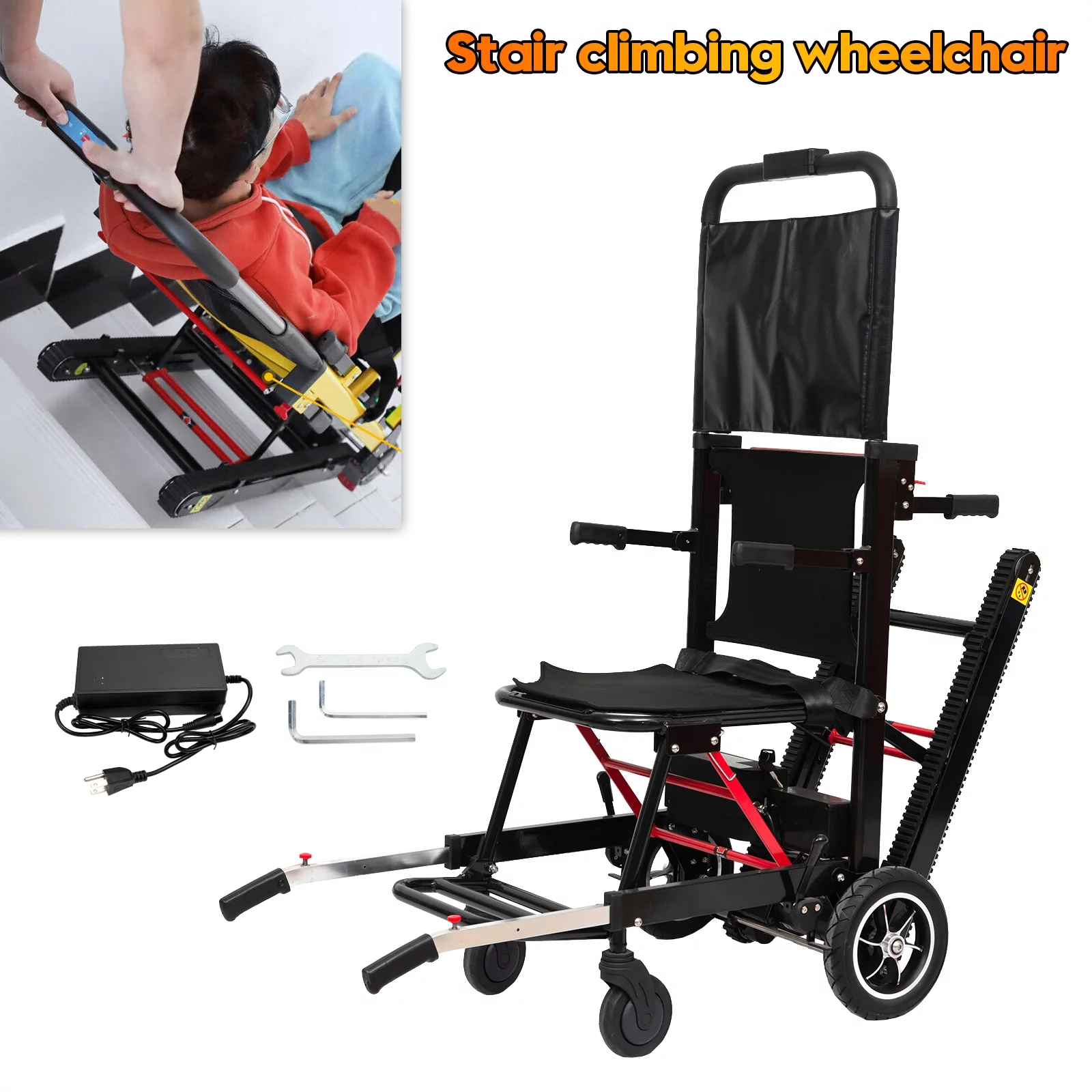 Climbing Wheelchair Motorized For Stair Lifting Chair Elevator Disabled Large Wheel