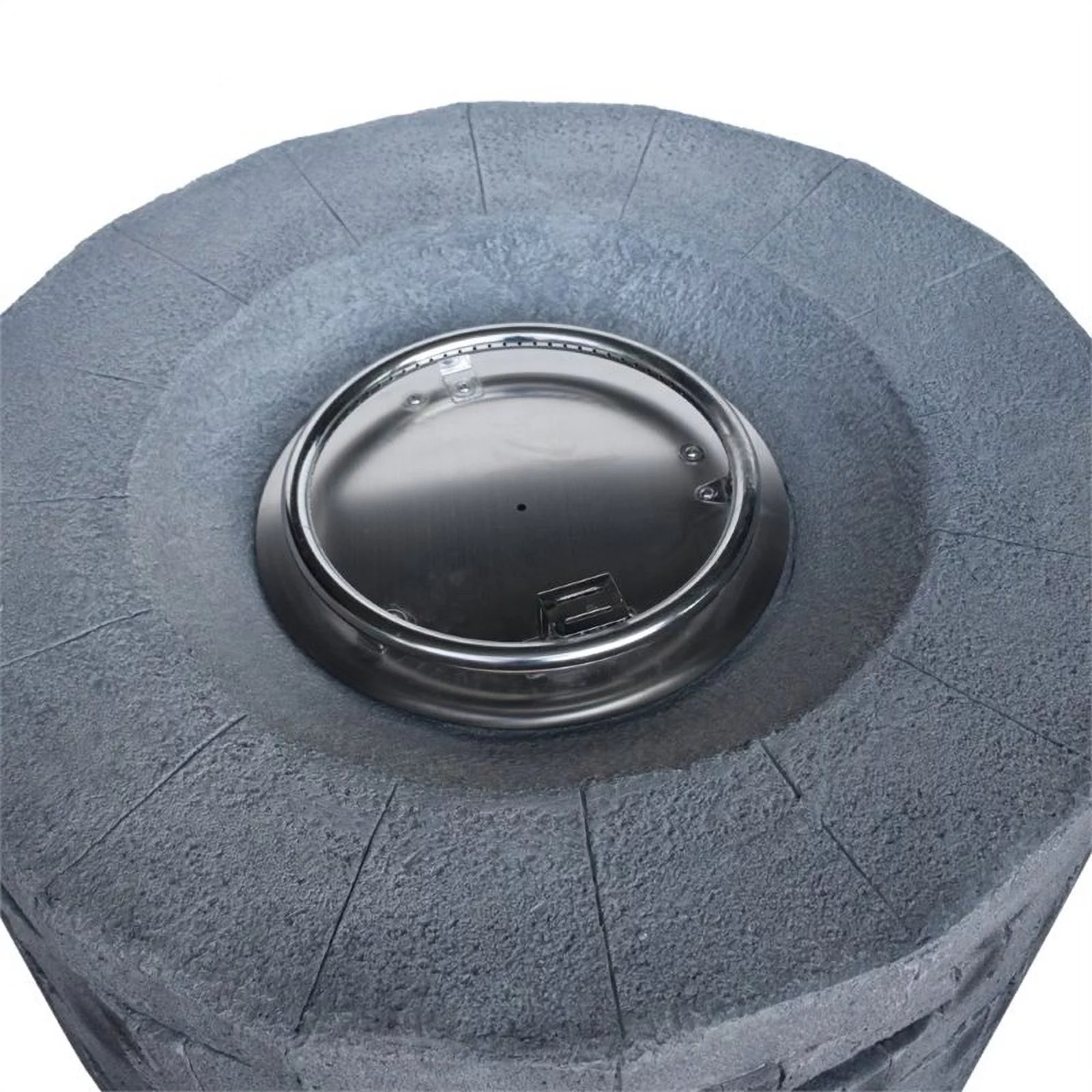 Noble House Dino Lightweight Concrete Circular Fire Pit in Gray