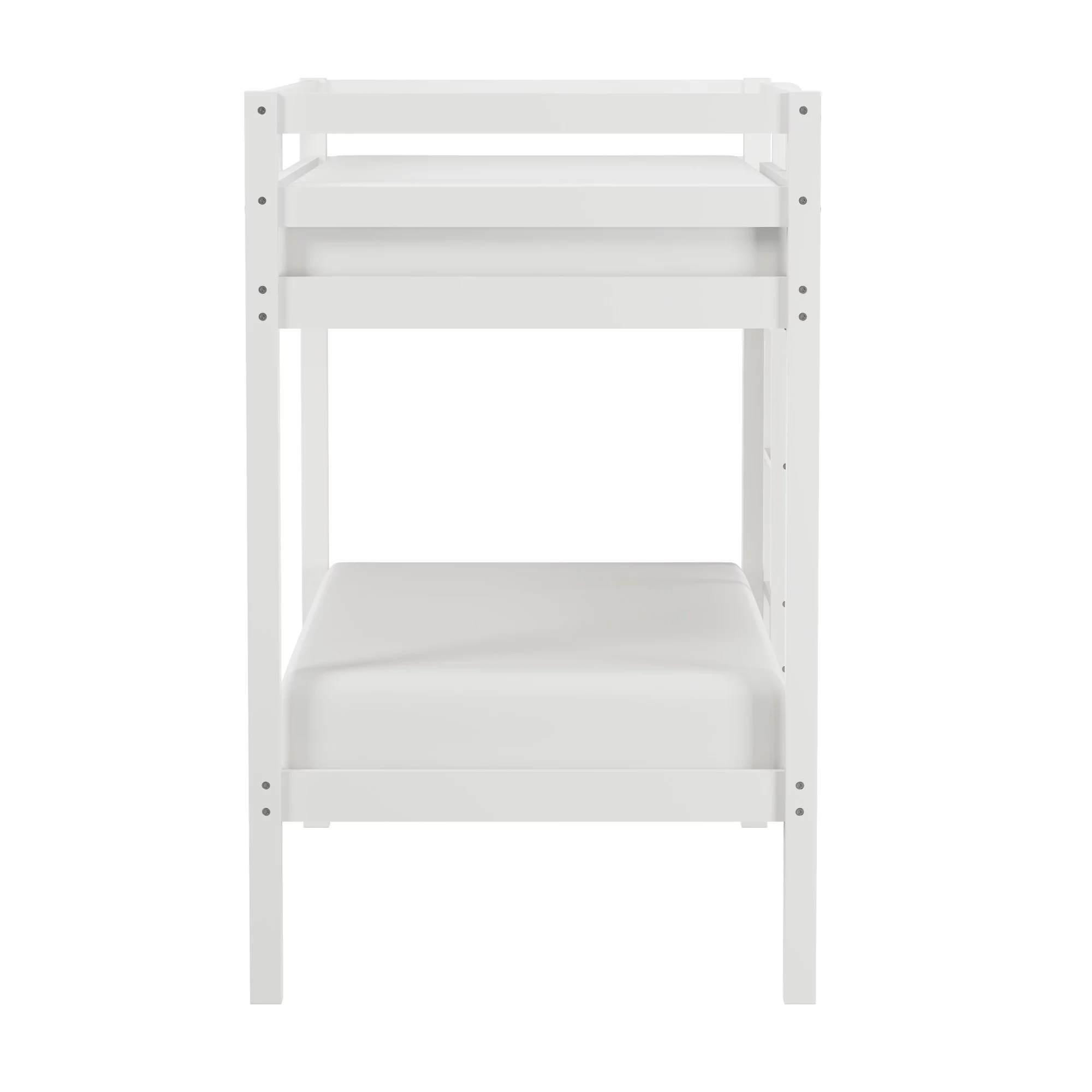 Hillsdale Kids and Teen Caspian Wood Twin Over Twin Bunk Bed, White