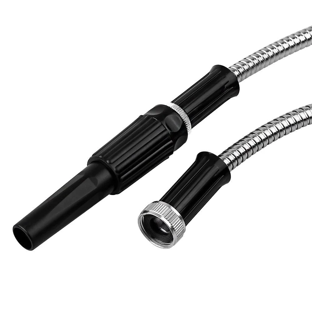 Lucky Monet 25/50/75/100FT  Stainless Steel Garden Water Hose w/ Adjustable Nozzle 25FT