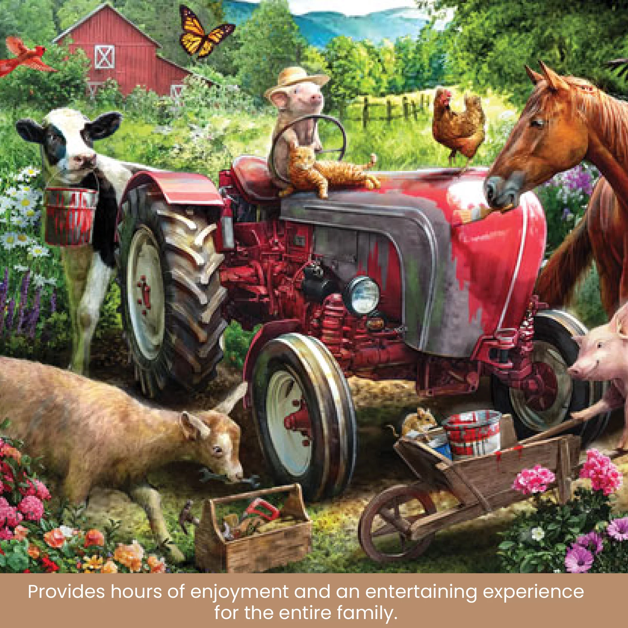 Bits and Pieces - 4-In-1 Multi-Pack Country Fun 500 Piece Jigsaw Puzzles for Adults - Each Puzzle Measures 16 