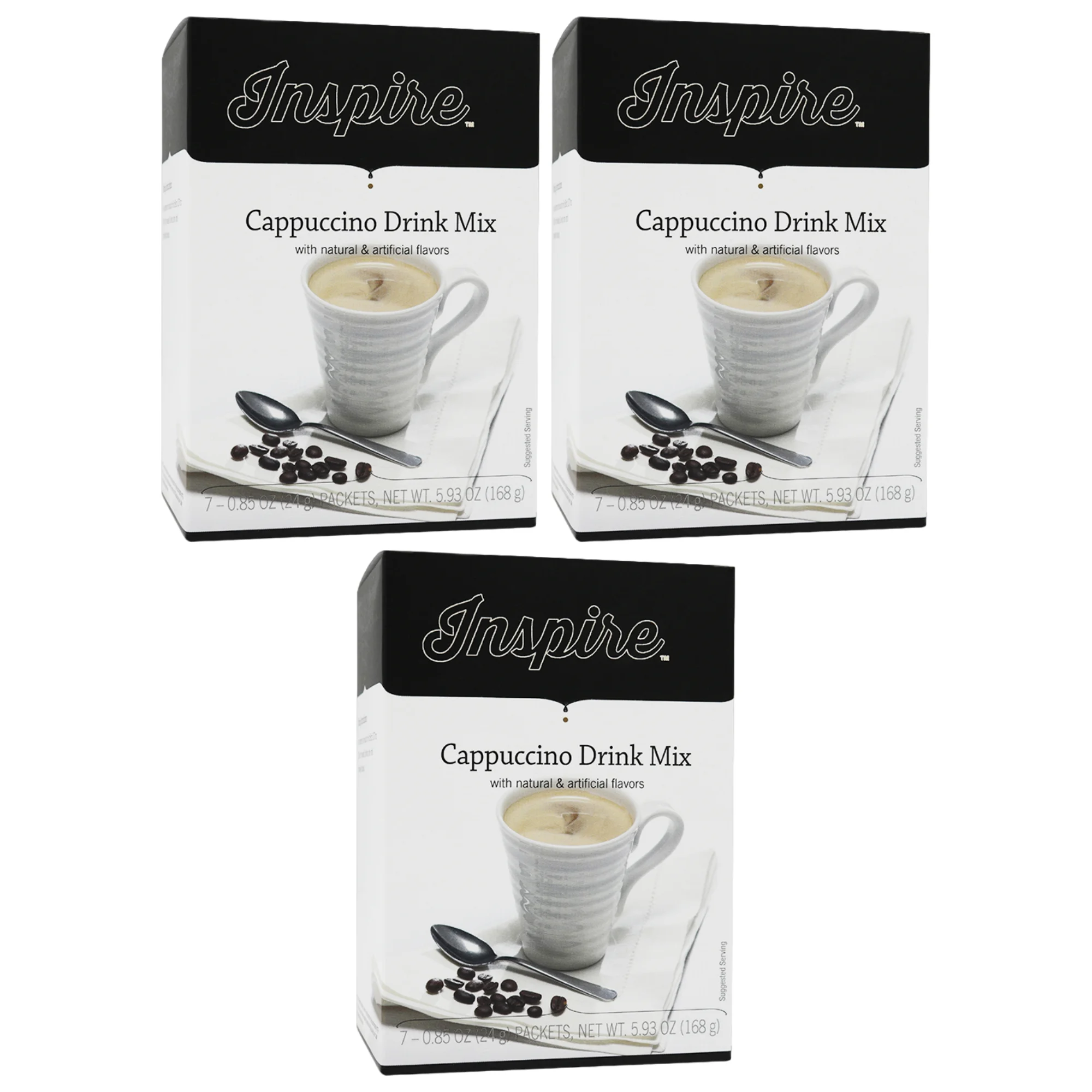 Inspire 15g Hot Protein Mix by Bariatric Eating - Decaf Cappuccino Size: 3-Pack