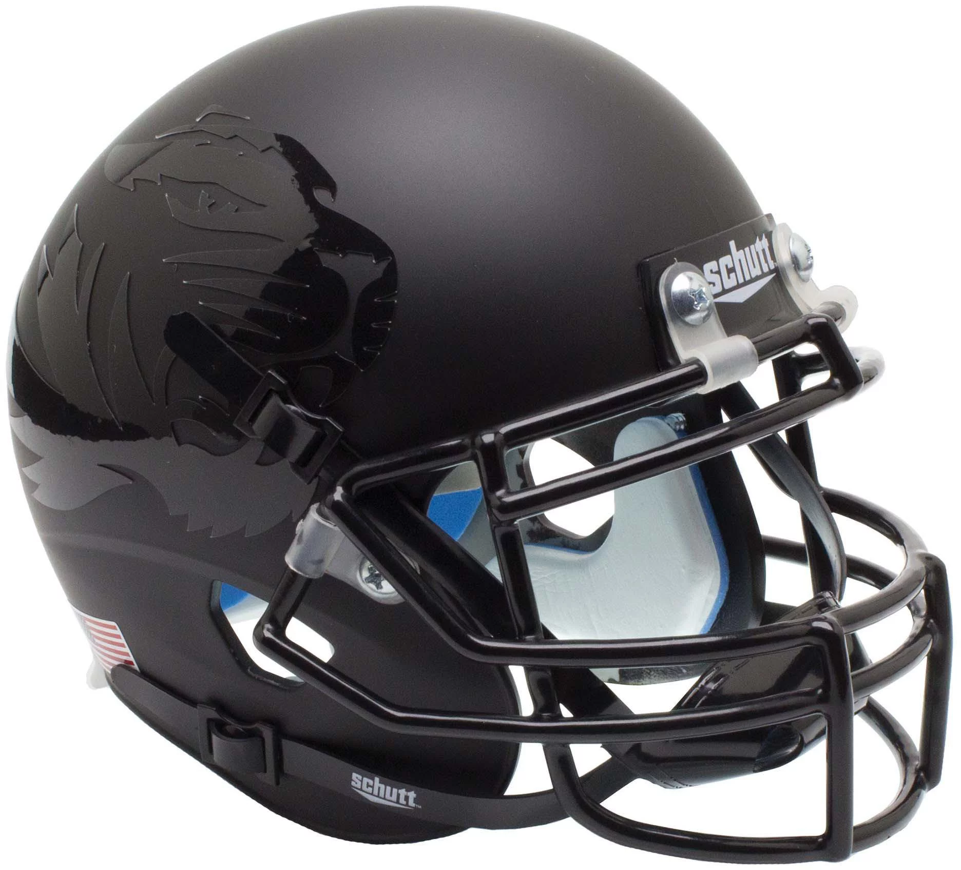 Missouri Tigers Schutt Black Out Mini Football Helmet