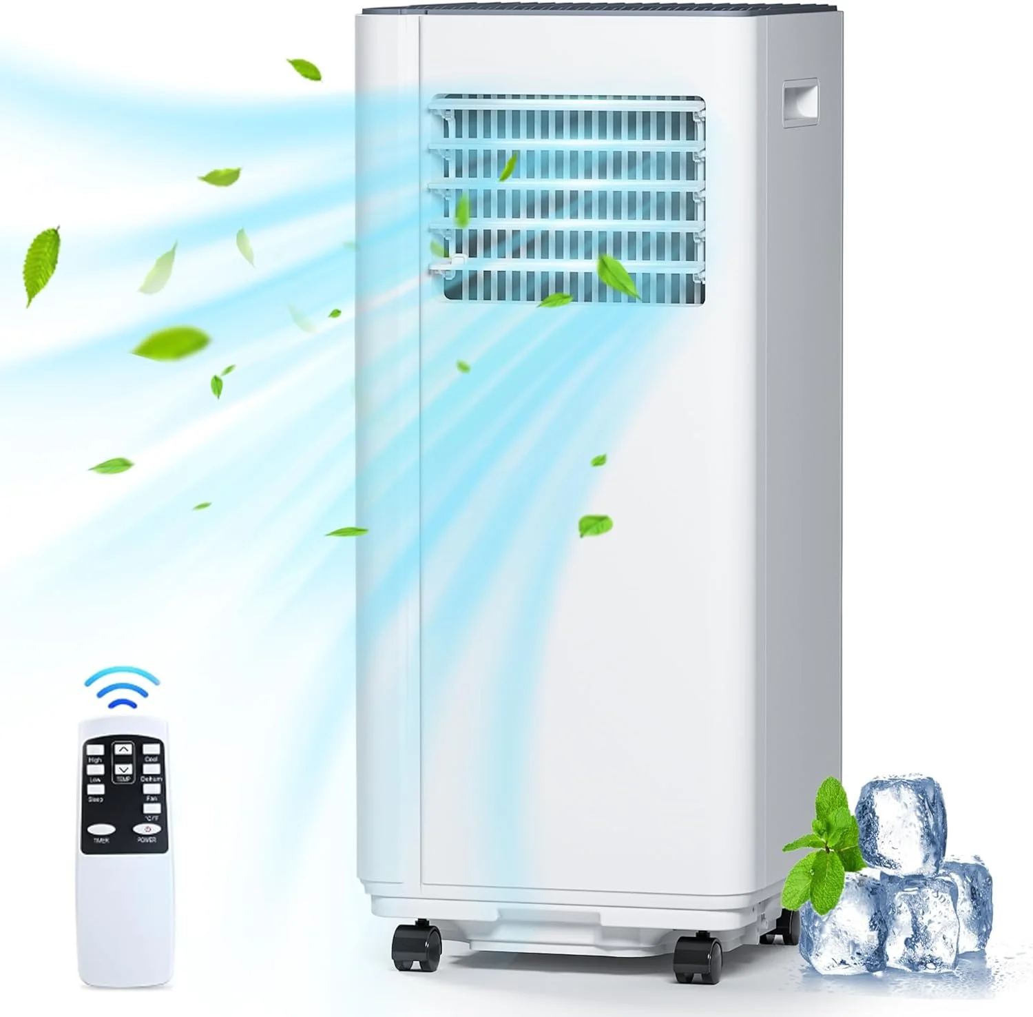 Portable Air Conditioner, 10000 BTU Portable AC Unit with Remote Control, Dehumidifier, Fan, Auto, Sleep Modes, Up to 450 Sq. Ft, 30DB Quiet Portable Air Conditioners with Installation Kits, 24H Timer