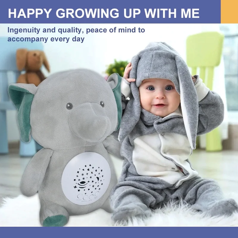 Adofi Baby Soother, Portable Sound Machine Baby with Projector, Night Light, 15 Lullabies, Baby White Noise Machine for Cribs Travel Newborns, Auto-Off & Volume Control