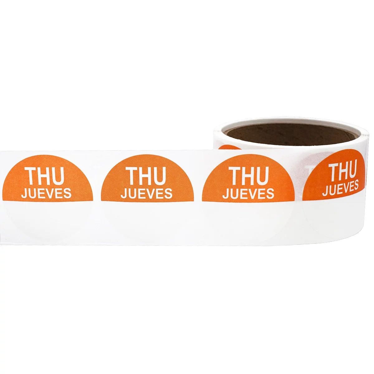 Thursday Dissolvable Day of the Week Orange Food Labels | 2″ Round - 200 Labels