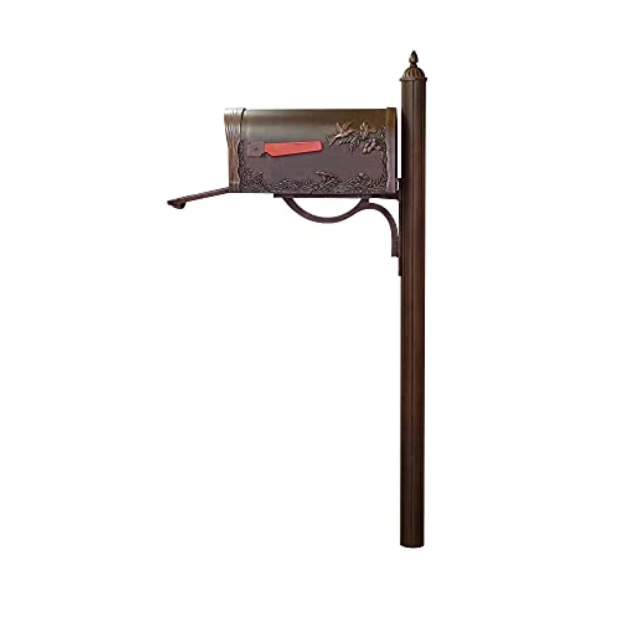 Special Lite Products Hummingbird Curbside Mailbox with Locking Insert and Richland Mailbox Post
