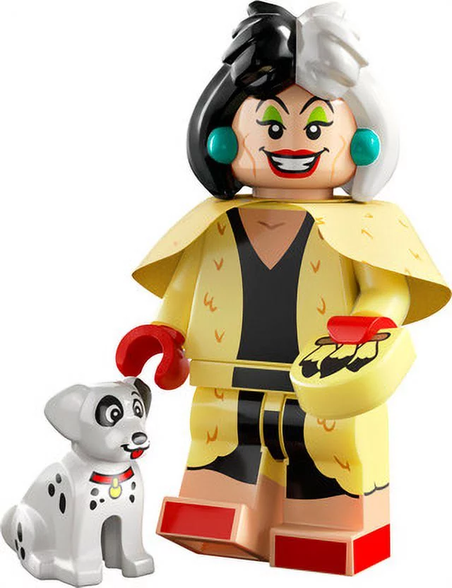 LEGO MiniFigures Disney 100 Series 3: Cruella de Vil & Dalmatian Puppy - 71038 With Purple Cape