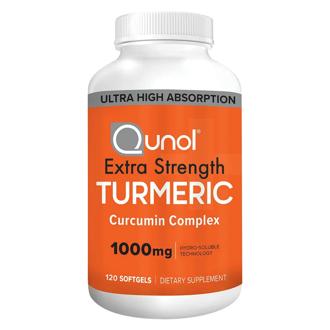 Qunol Turmeric Curcumin 1000mg Ultra High Absorption 120 Softgels