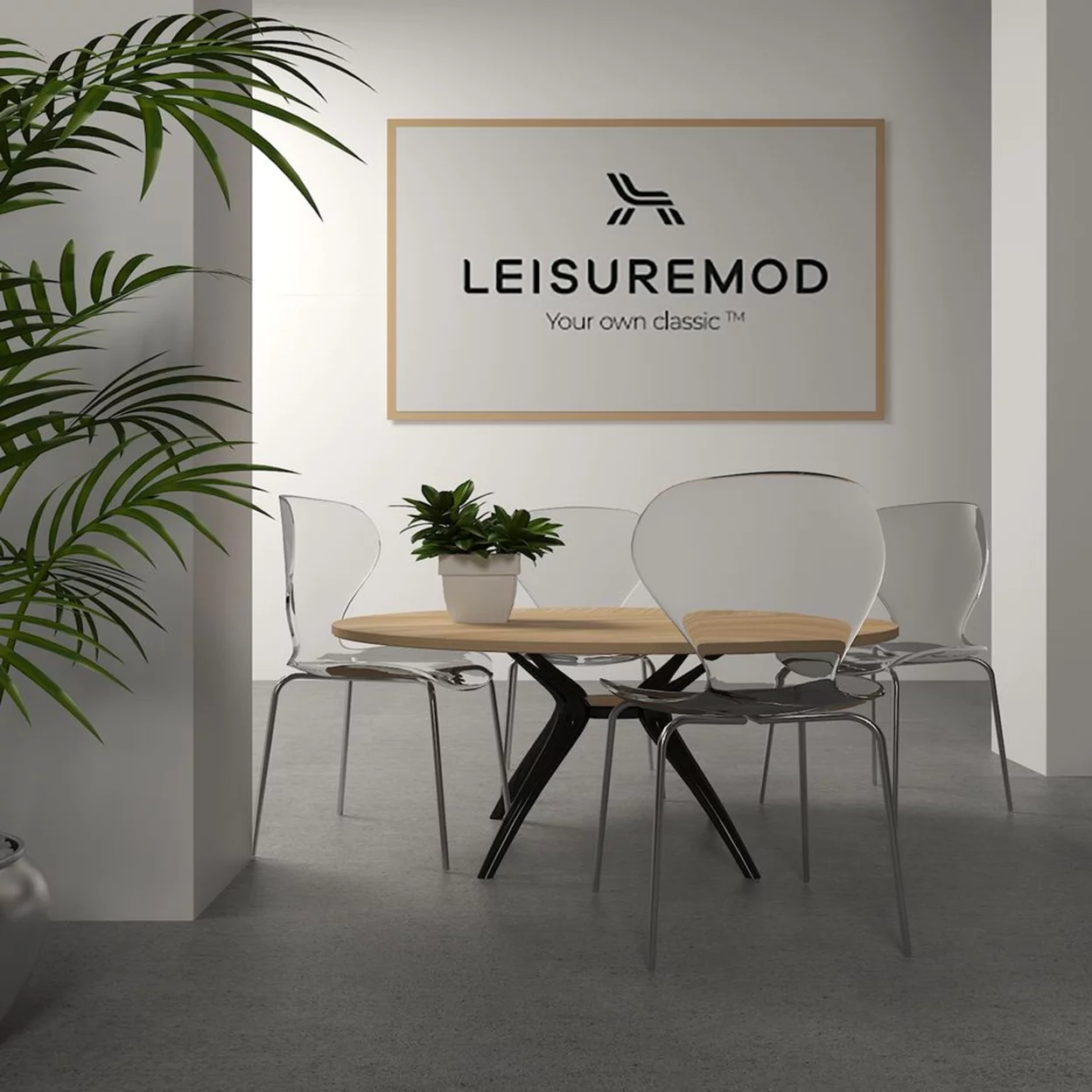 Modern Oyster Transparent Side Chair, Set of 4 - Clear