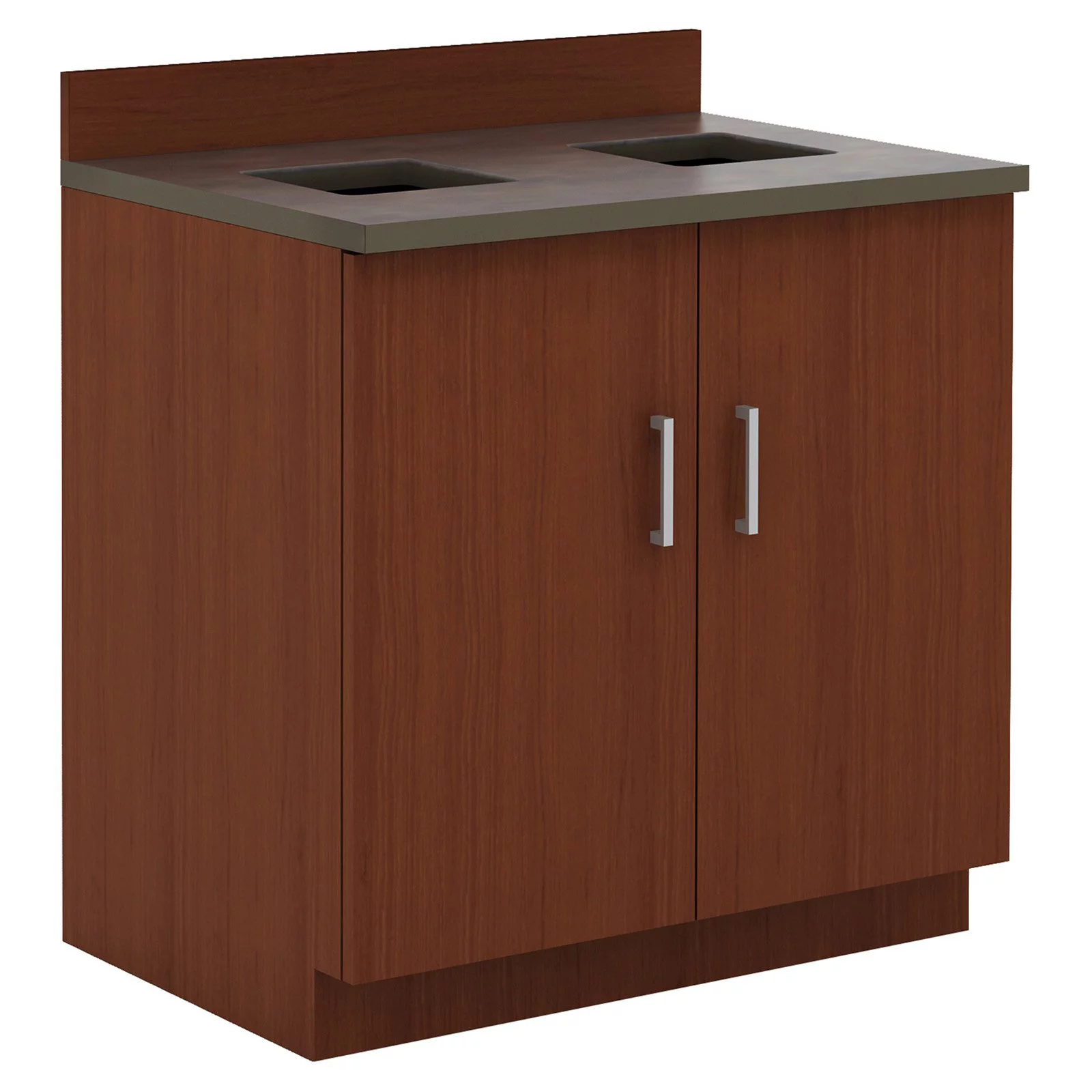 Safco 1704AN Hospitality Base Cabinet with Waste Receptacle - Asian Night & Black