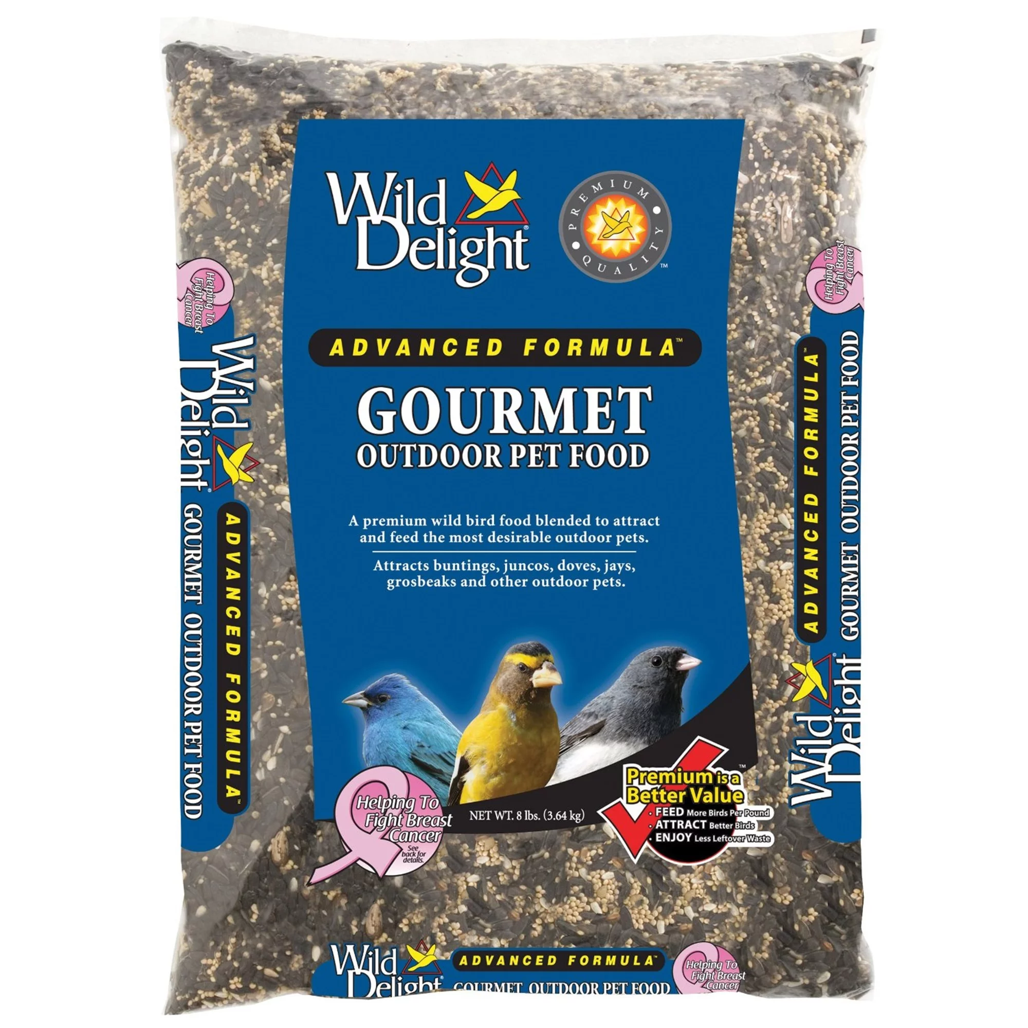 Wild Delight 368080 Gourmet Wild Bird Food, Sunflower, 8 Lbs. - Quantity 1