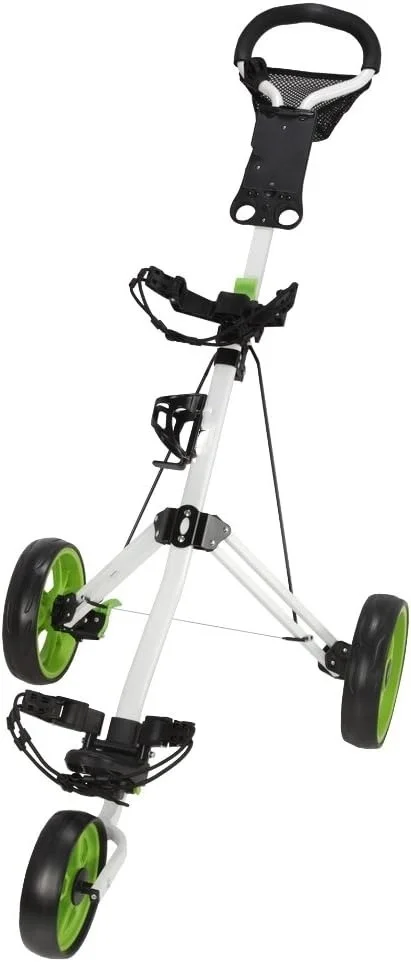 Golf Pro Lite 3 Wheel Golf Cart White/Green