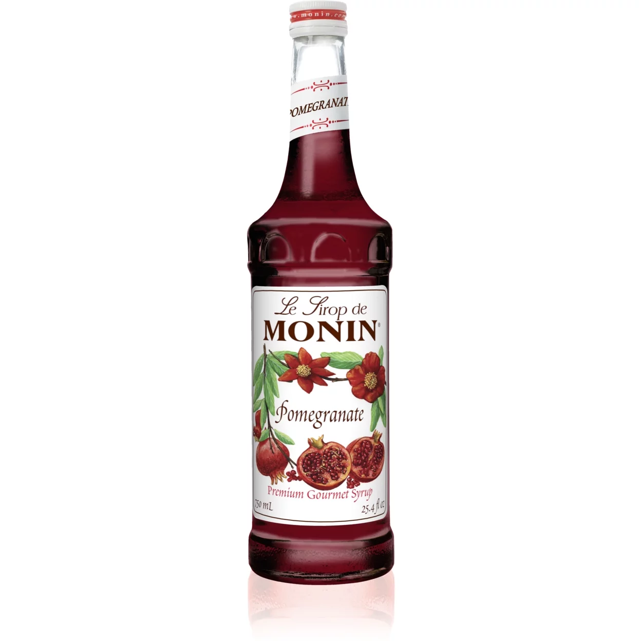 Monin - Pomegranate Syrup, Tart and Sweet, Great for Cocktails and Teas, Gluten-Free, Non-GMO (750 ml, 25.4 fl.oz)