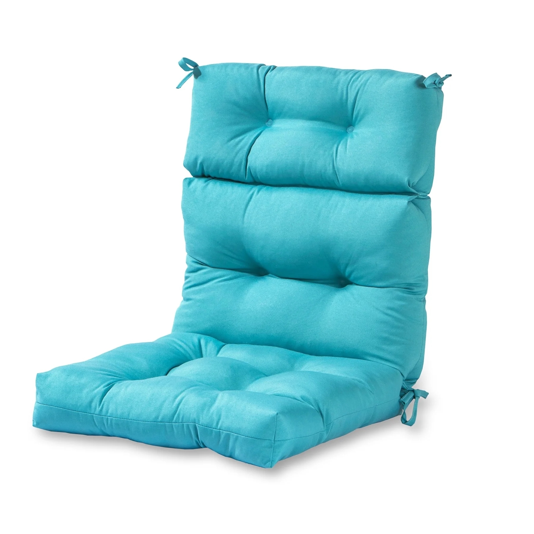 Greendale Home Fashions Solid Color 22x44-inch Outdoor High Back Chair Cushion (Cushion Only) Teal