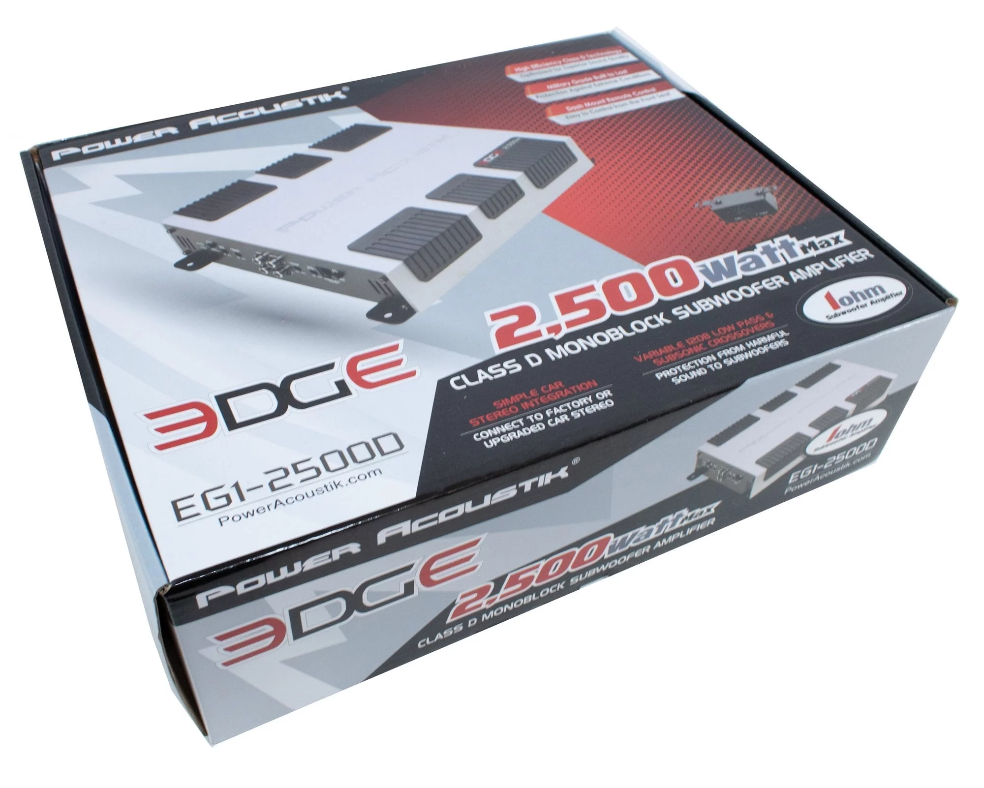 Power Acoustik EG1-2500D 2500W Class D Monoblock Amplifier