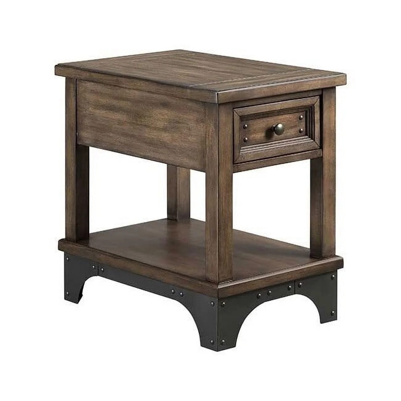 The Gray Barn  Hatchery Gun Powder Grey 1-drawer Chairside Table