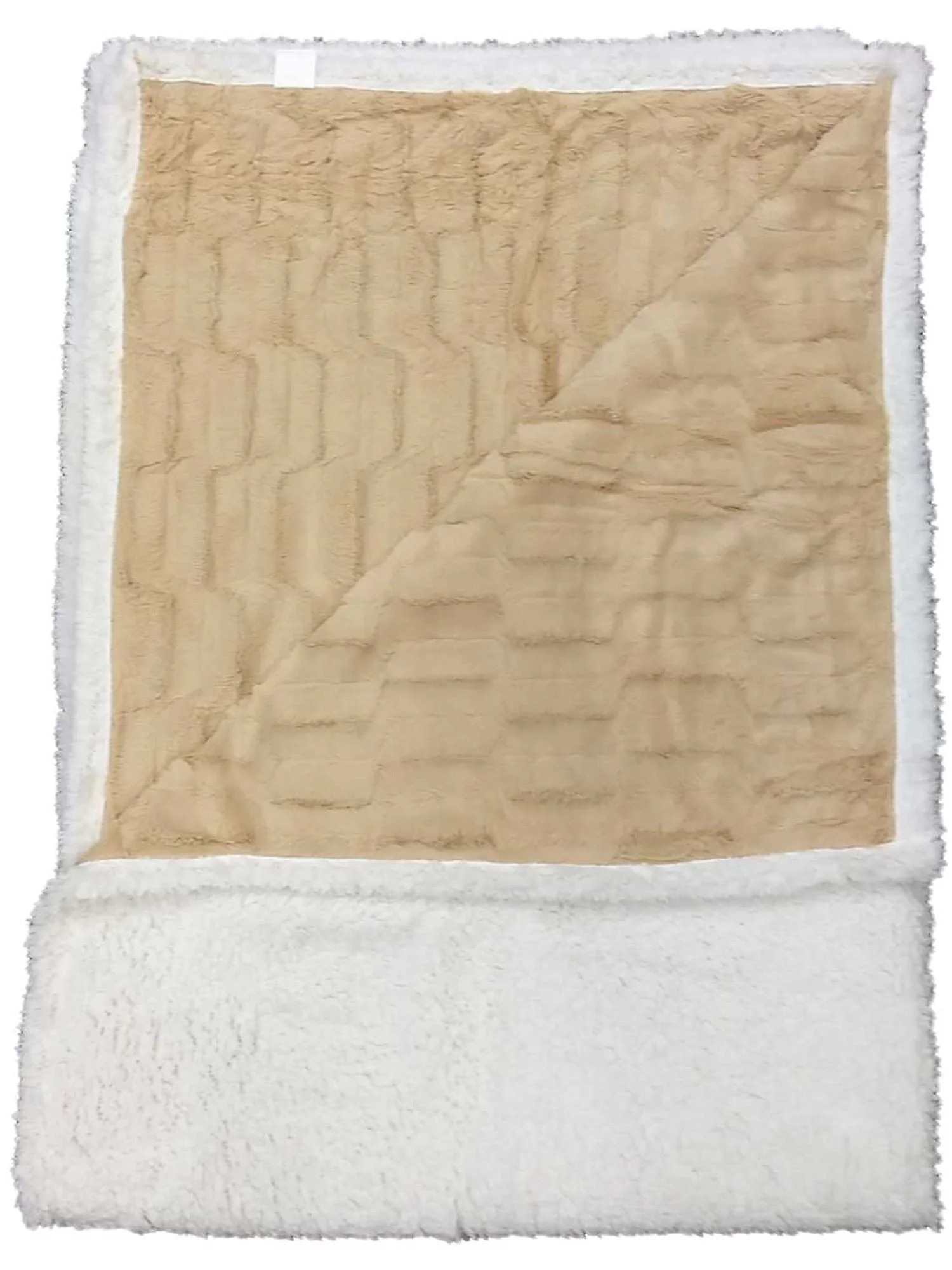 Club Grand Luxury Blond Faux Fur Sherpa Throw Blanket Oversized So Soft