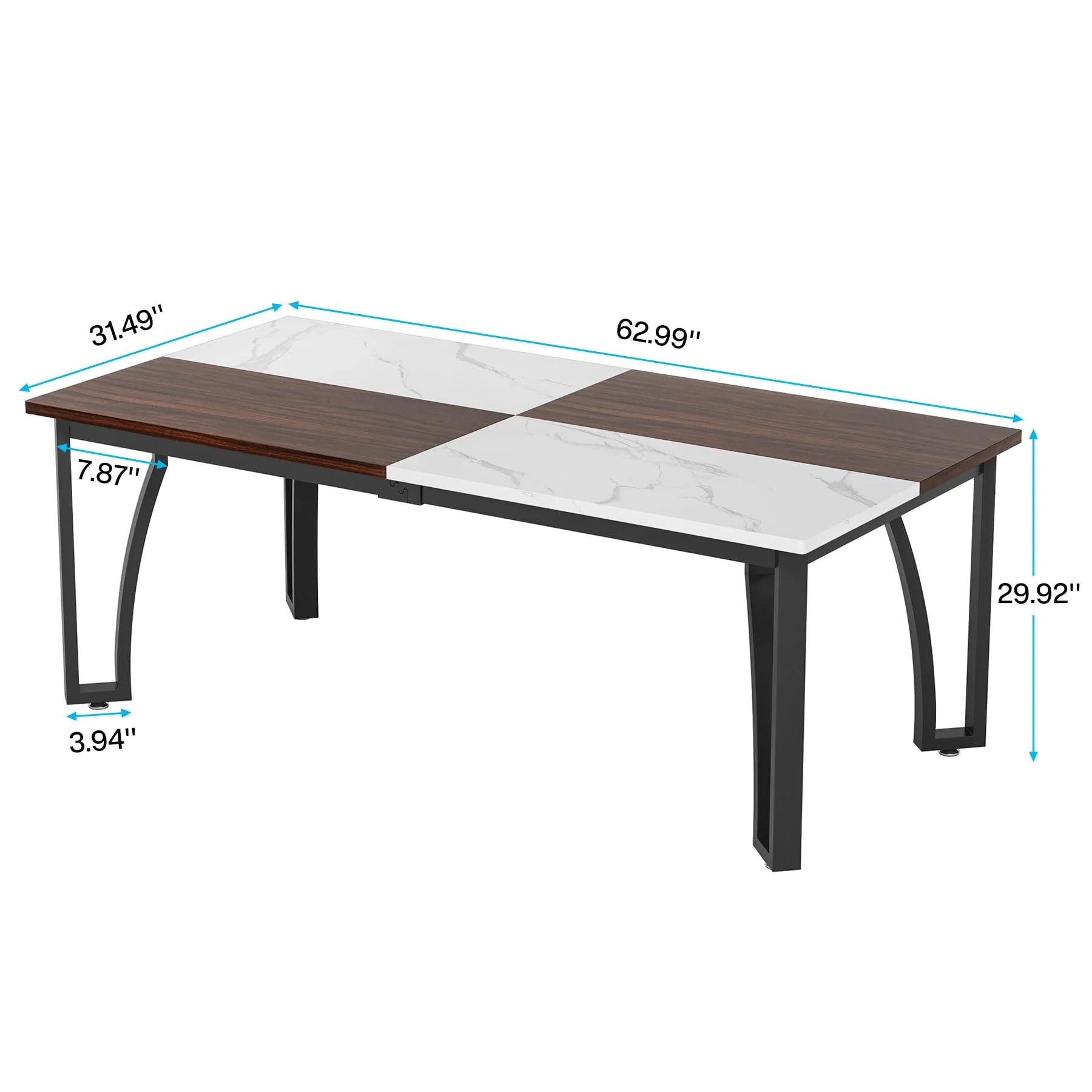 Tribesigns 62.9 inch Computer Desk, Large Office Executive Desk with Metal Legs