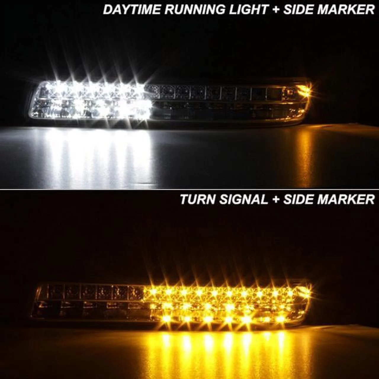 Spyder Auto GMC Sierra 99-06 ( Don‘t fit Denali Model ) / Yukon 00-06 ( Don‘t fit Denali Model ) Full LED Bumper Lights - Smoked 9029332