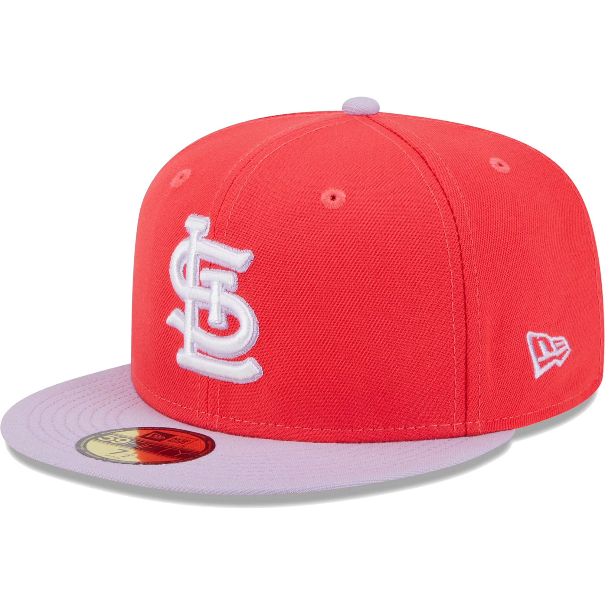 Men's New Era Red/Lavender St. Louis Cardinals Spring Color Two-Tone 59FIFTY Fitted Hat