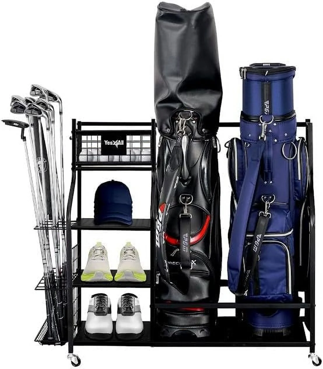 Golf Storage Garage Organizer - Extra Putter Stand