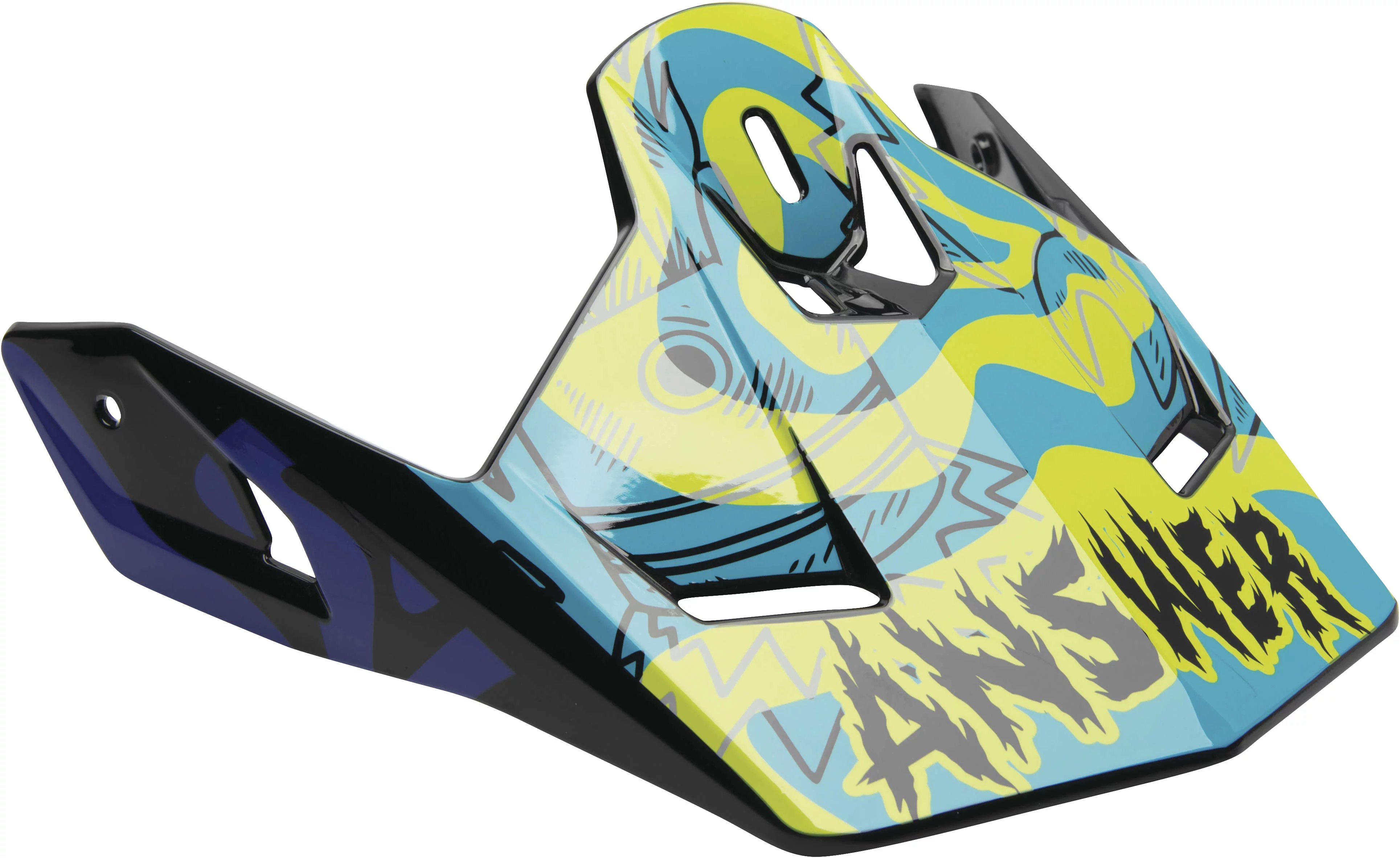 Answer AR1 Hypno Youth Helmet Visor/Peak Acid/Astana/Purple