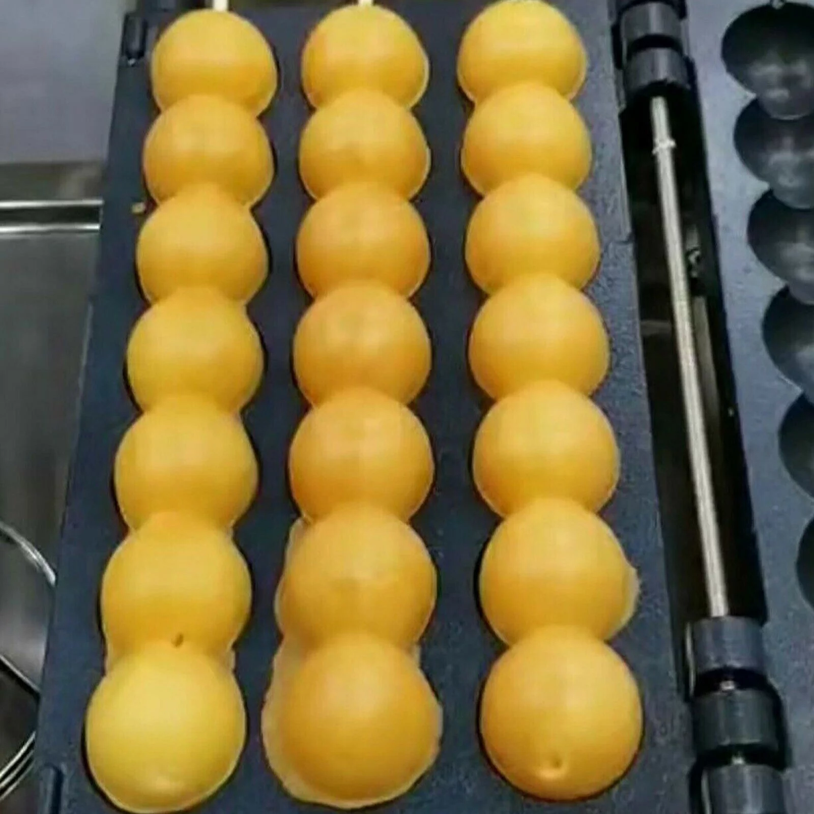 Miumaeov Commercial Waffle Maker Mini Non-Stick Dutch Pancake Baker 1500W Electric Bubble Skewer Waffle Bites Ball Machine