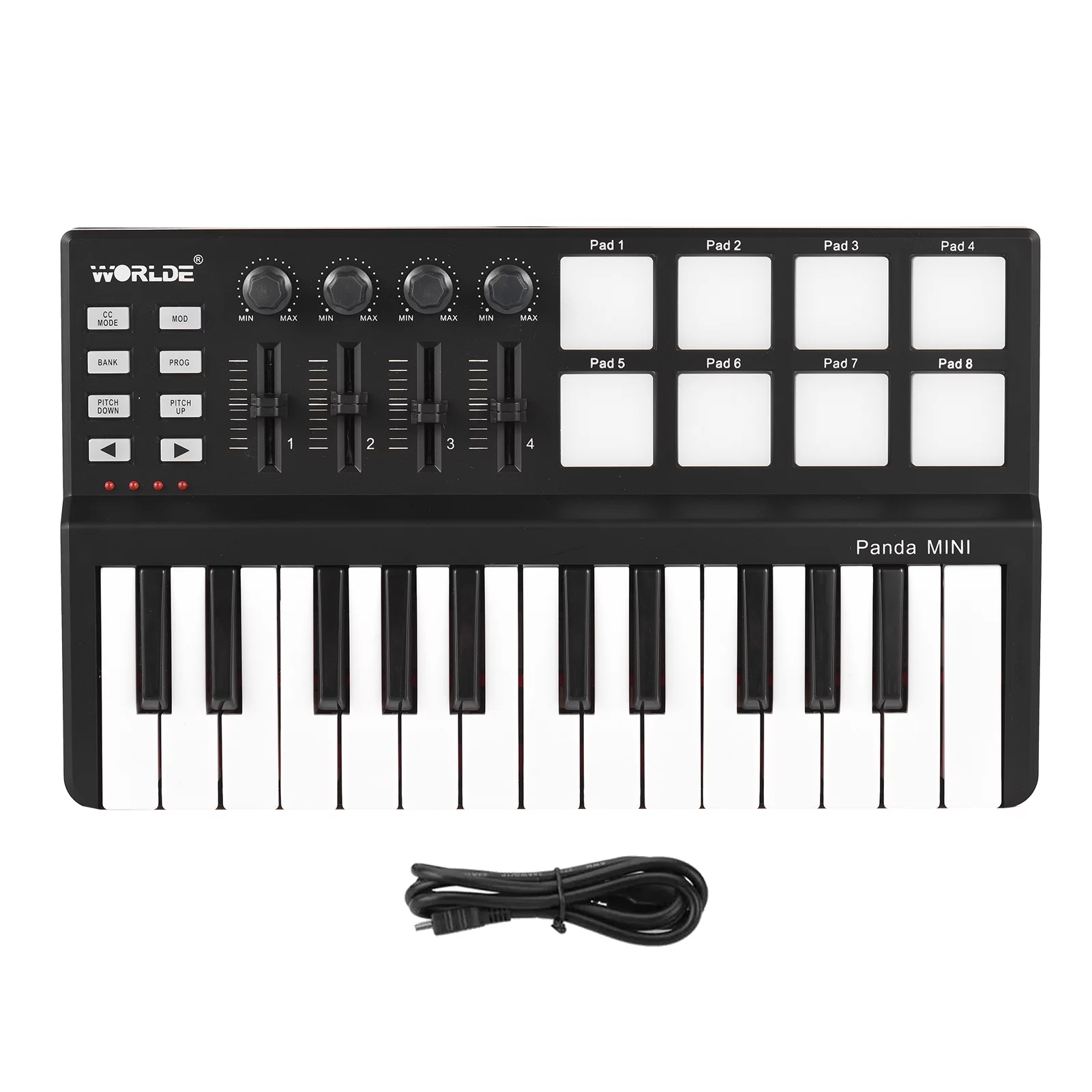 MIDI controller,Drum Pad Midi Usb And Drum Portable 25-key Usb And Drum Pad Portable 25- Usb Midi Buzhi Panda Rusuo Qisuo Portable 25-