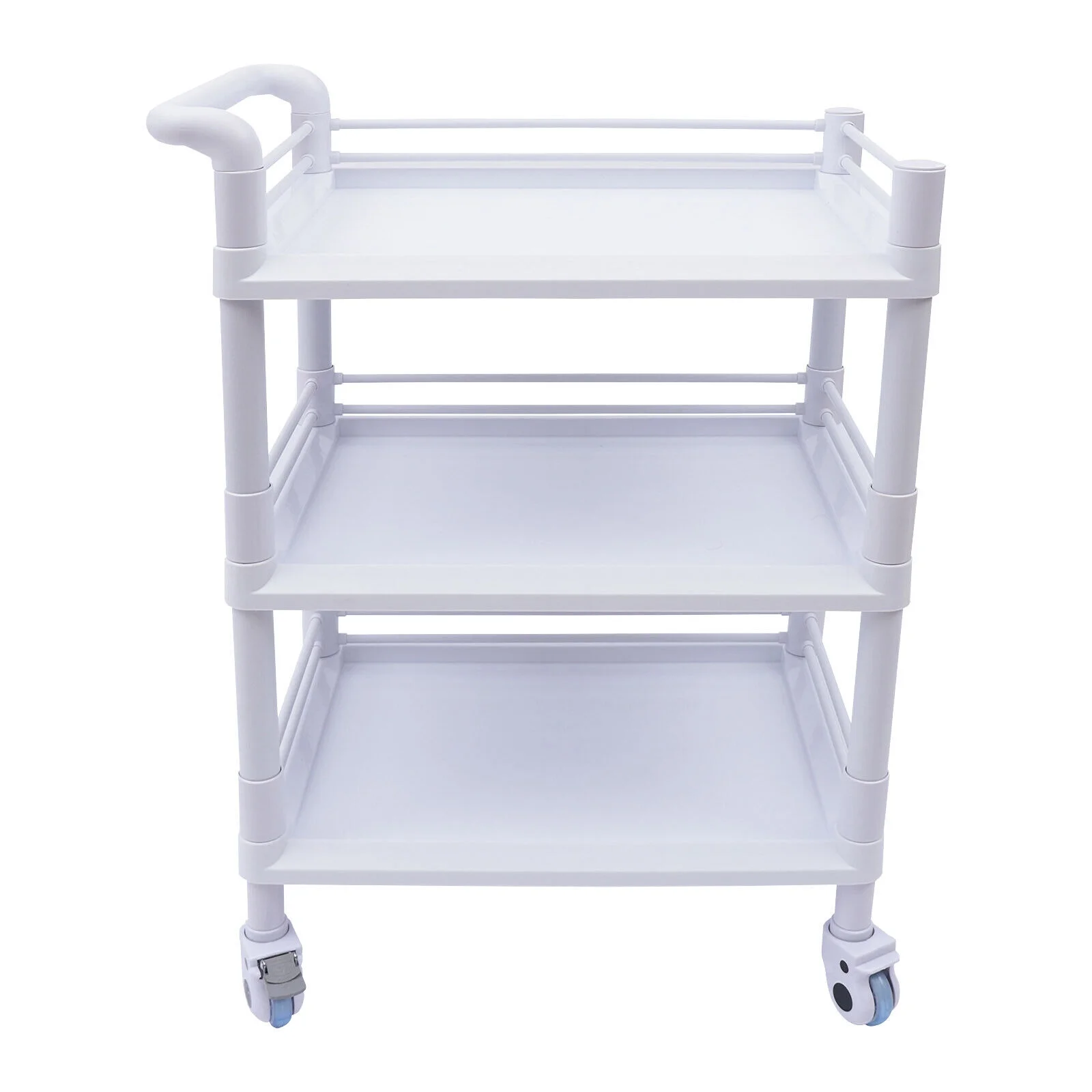 ZhdnBhnos 3 Tier Medical Trolley Dental Lab Salon Mobile Rolling Cart with Lockable Wheels