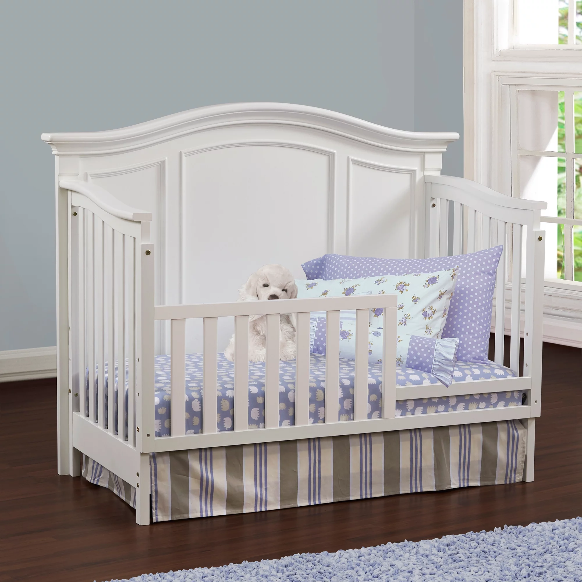 DeeHome Glendale 4-in-1 Convertible Crib Pure White