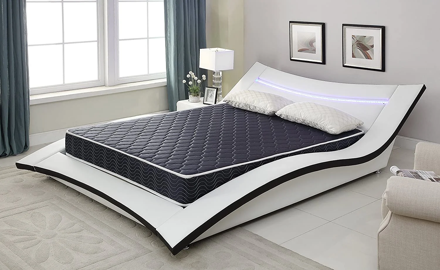 YANRUI 6-Inch Foam Mattress Covered in a Stylish Water-Resistant Fabric, Full