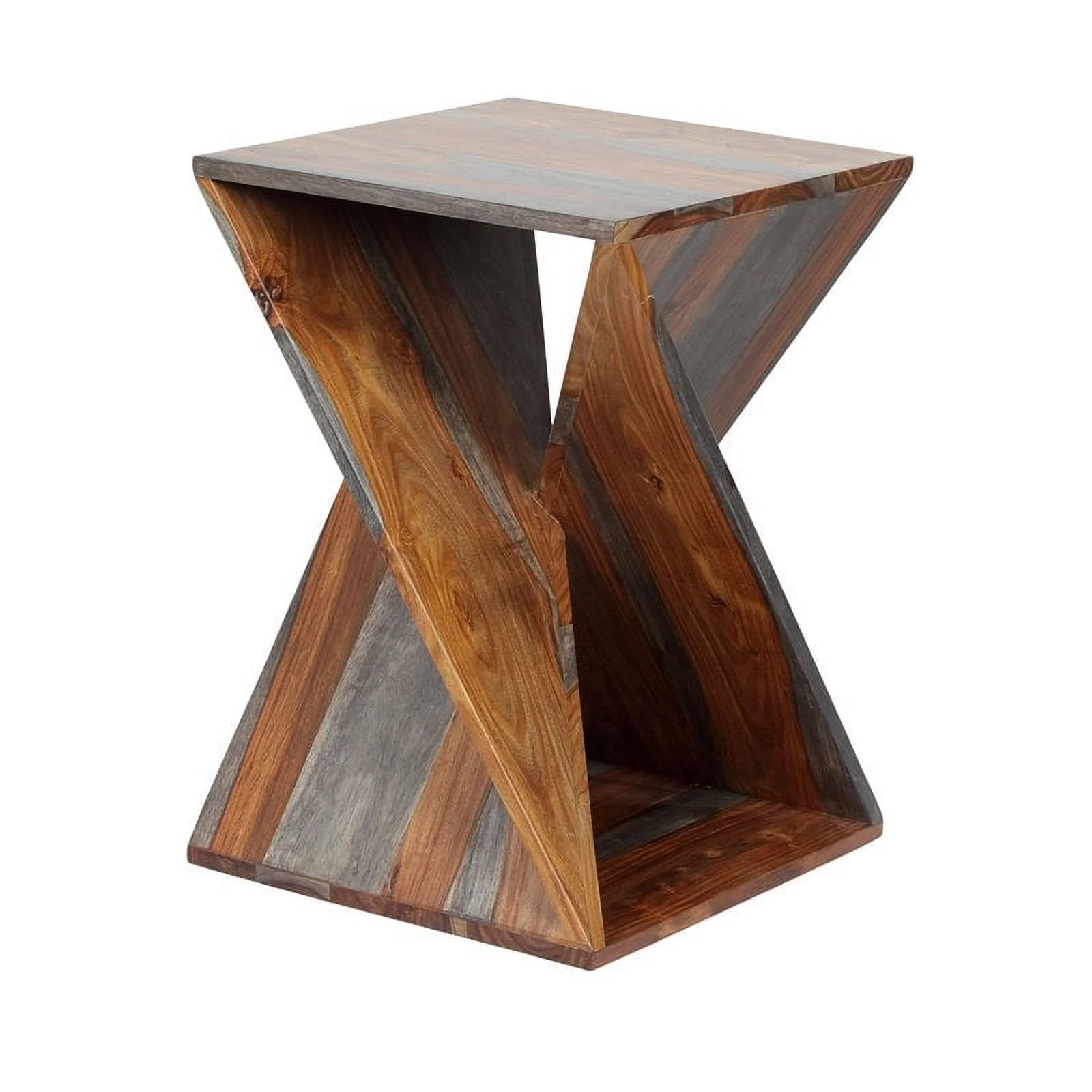 Treasure Trove Sierra II Brown Finish Solid Wood Accent Table