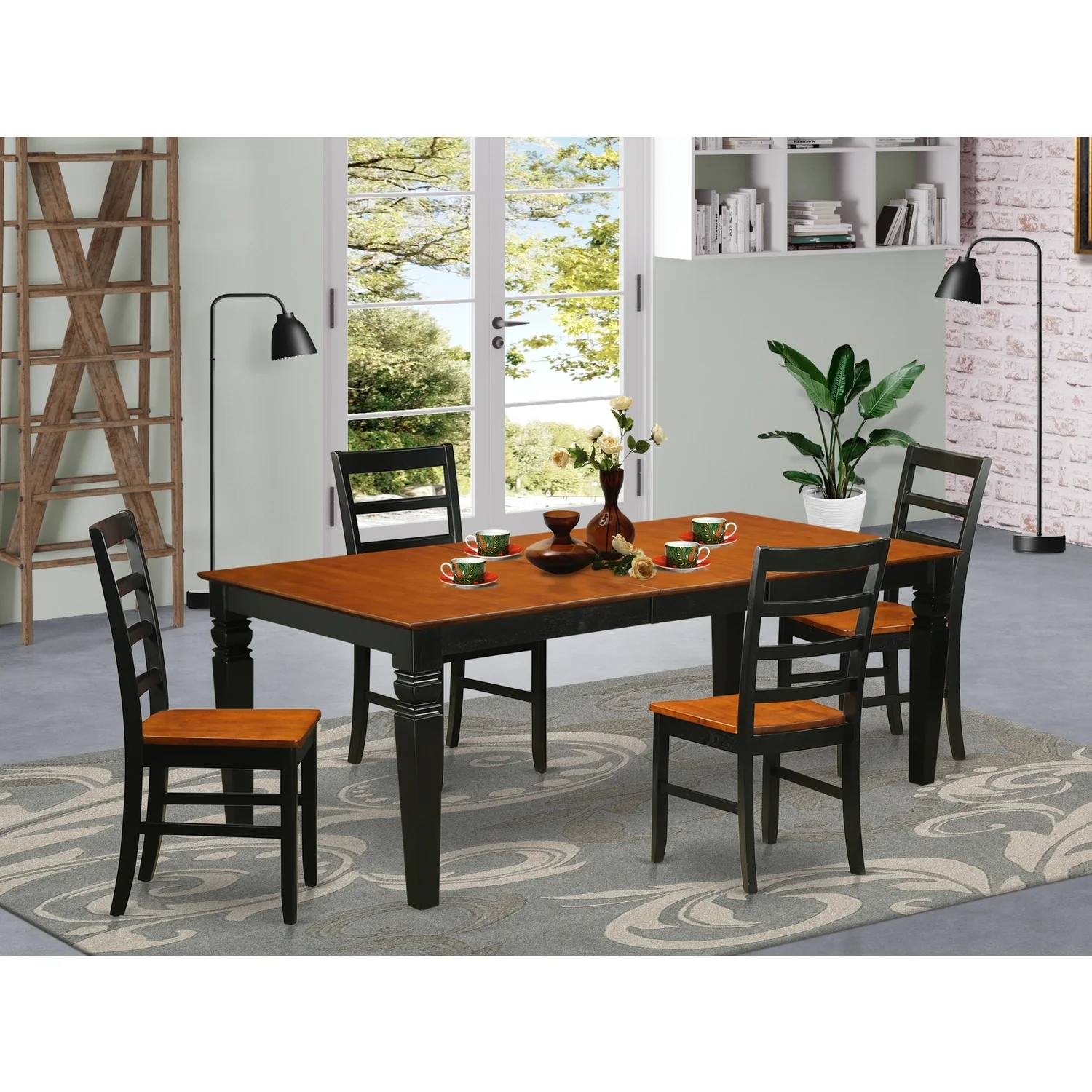 HomeStock Hollywood Regency Table Set - With A Dining Table And Dining Chairs