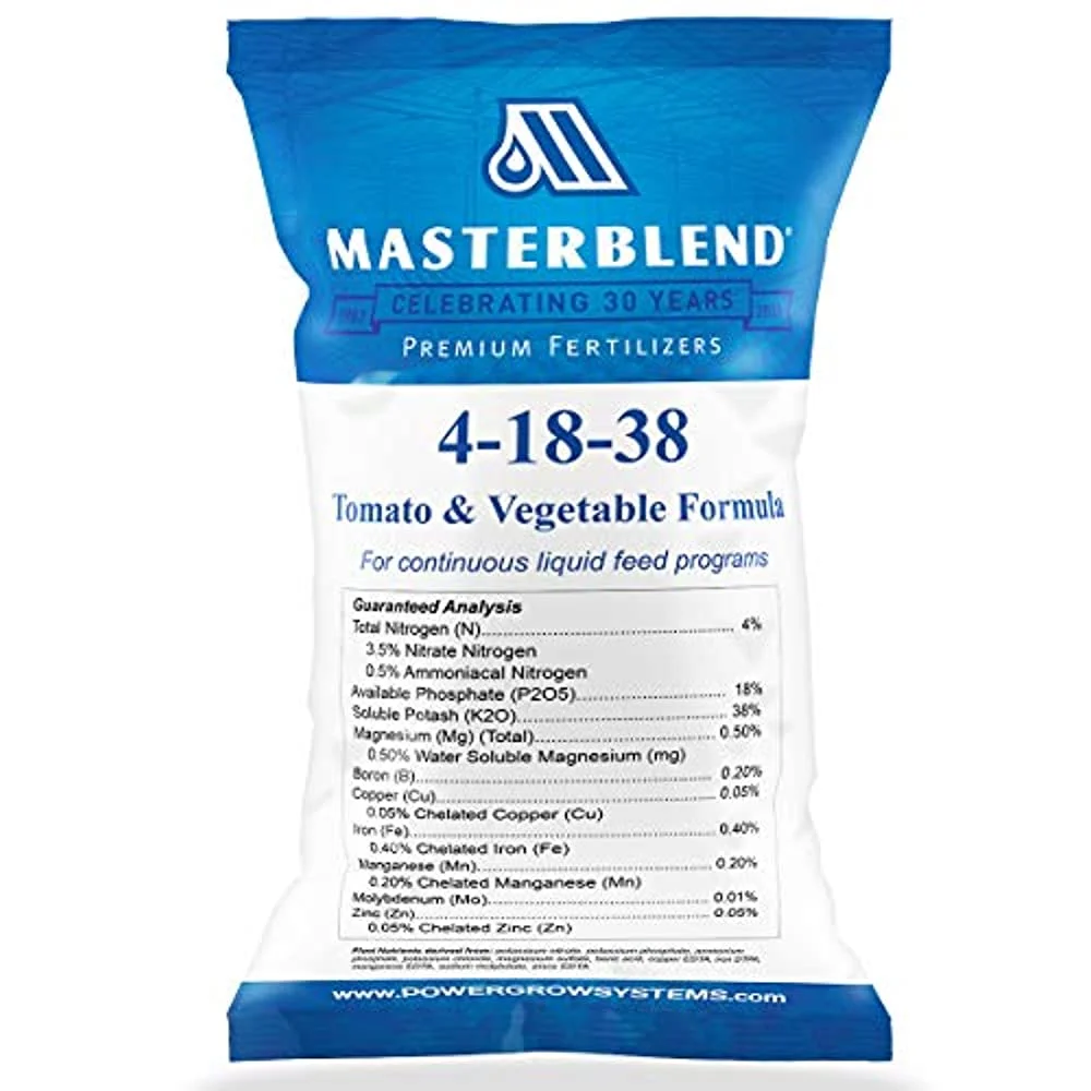 MasterBlend 4 18 38 Tomato Vegetable Fertilizer Bulk 1 5 or 25 Pounds 5 Pounds