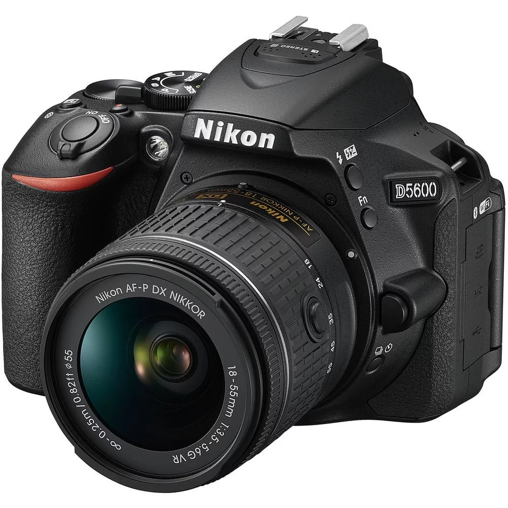 Nikon D5600 Digital SLR Camera + 18-55mm VR + 55-200mm VR II + EXT BATT + 64GB