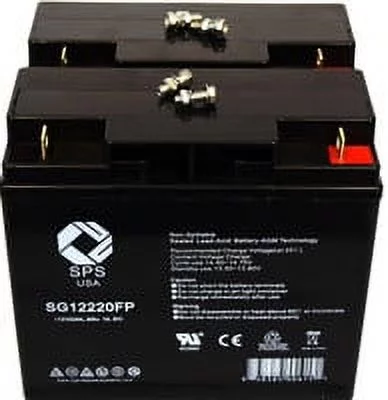 SPS Brand 12V 22Ah Replacement Battery (SG12220FP) for Pride Mobility GoGo SC44E Wheelchair MKB ES17 12 scooter (2 Pack)