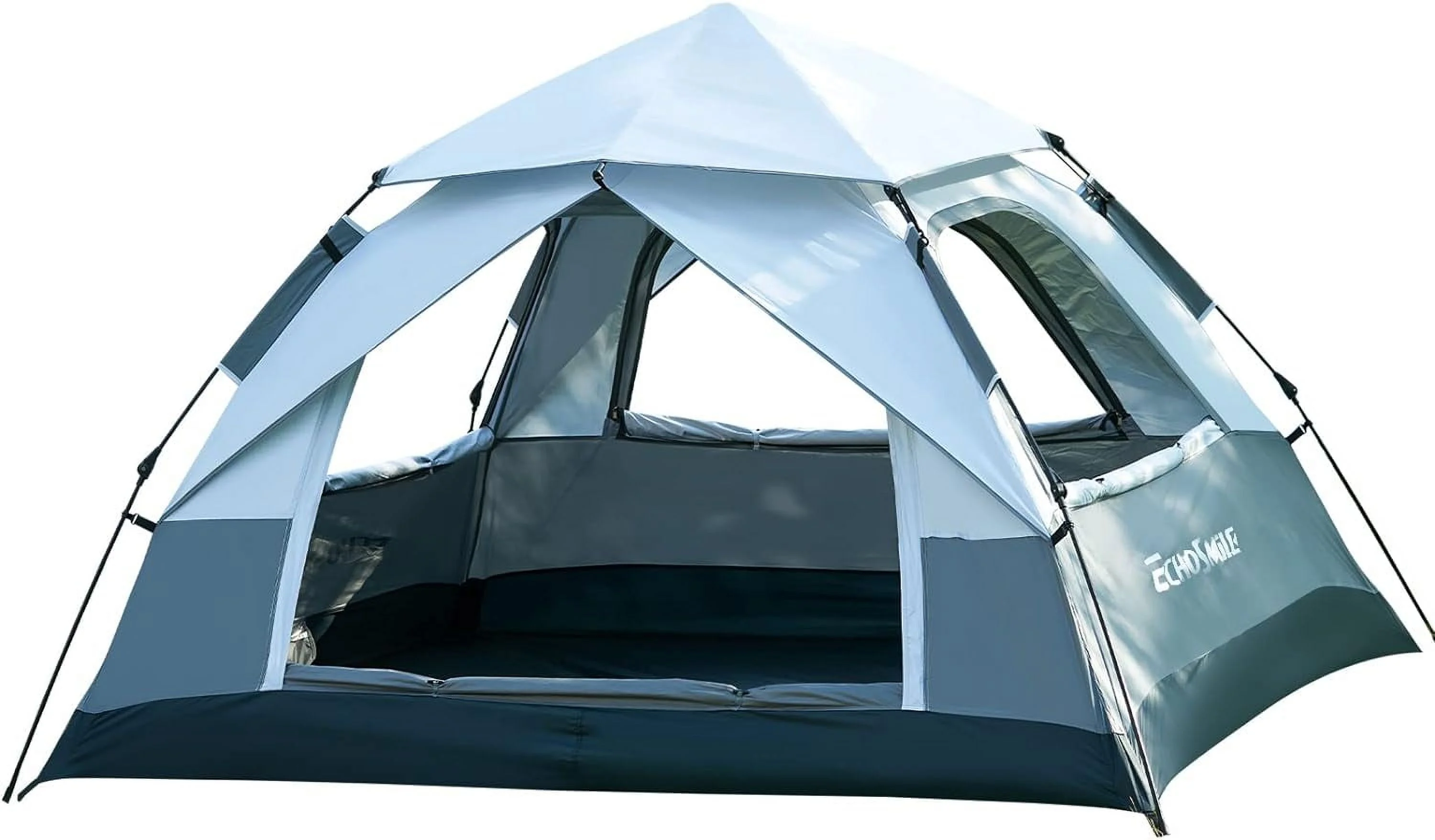 YANPO Pop Up Tent Family Camping Tent, 4 Person Instant Tent, Easy Set Up Tent, Lightweight Portable Automatic Tent, Waterproof Dome Tent, Windproof Outdoor Backpacking Tent for Travel Hiking