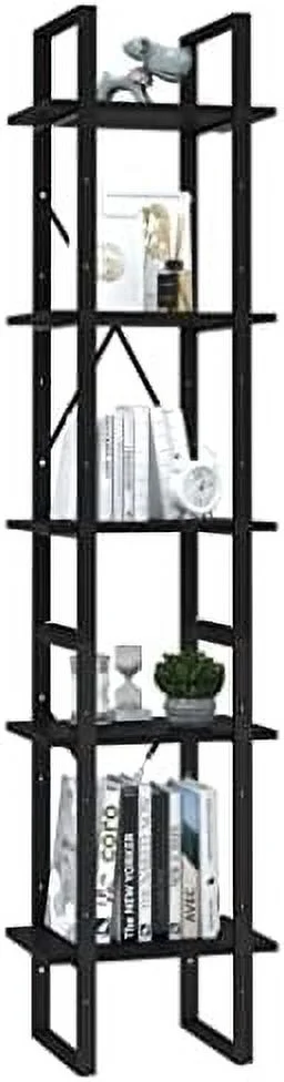 HOOMHIBIU 5-Tier Book Cabinet Freestanding Bookshelves  Bookshelves with dividers for Home Office  Living Room and Bedroom Sonoma Oak 15.7"x11.8"x68.9" Engineered Wood