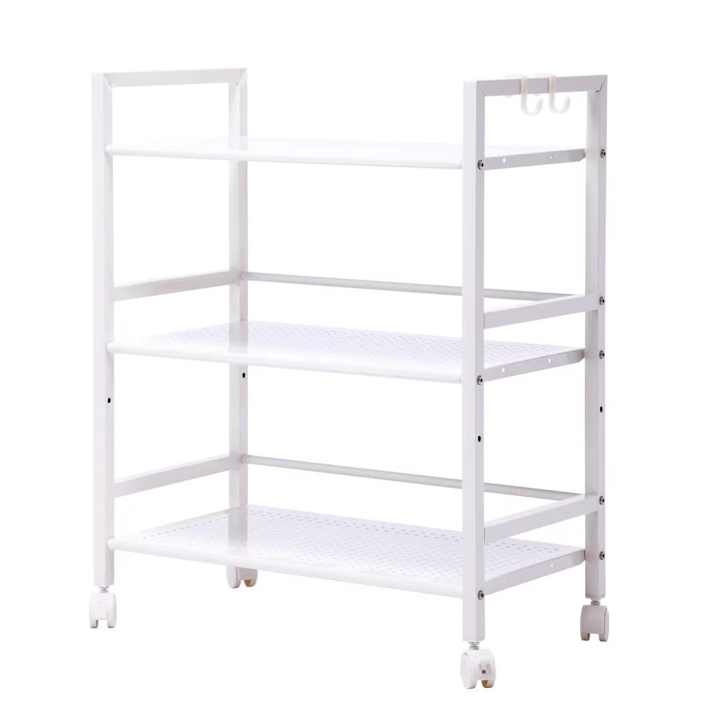 Ktaxon 3-Tier Rolling Metal Storage Organizer - Mobile Utility Cart with Caster Wheels