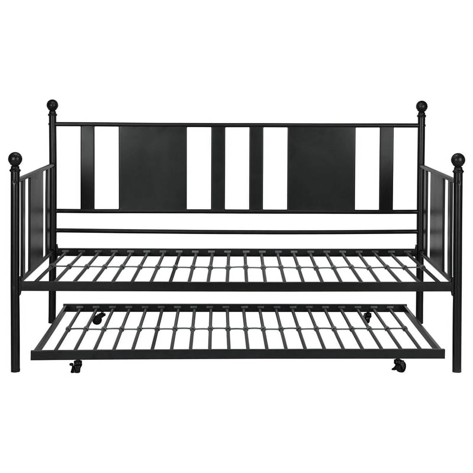 DHP Lavinia Metal Daybed and Trundle Twin in Black