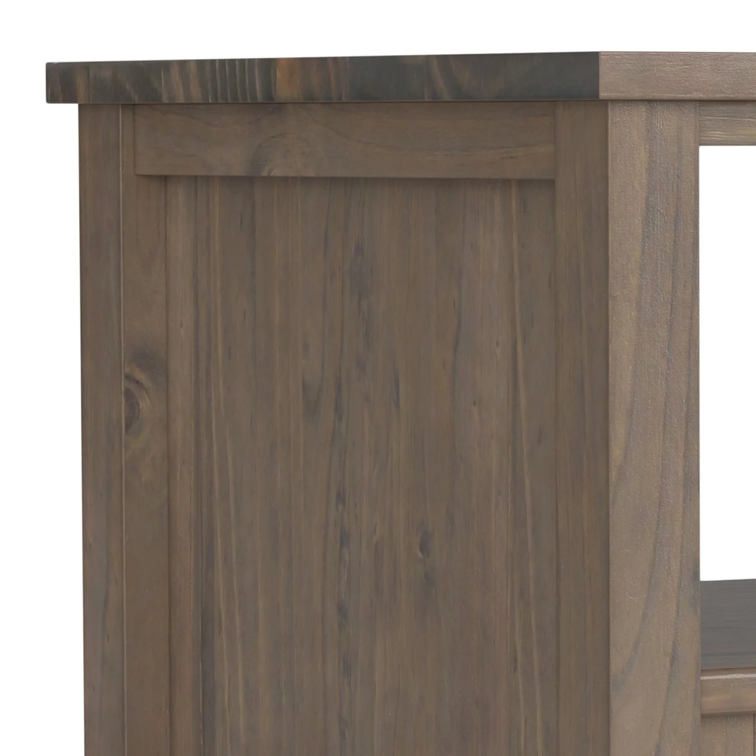 Simpli home Ela SOLID WOOD 20 inch Wide Rectangle Transitional End Table in Smoky Brown