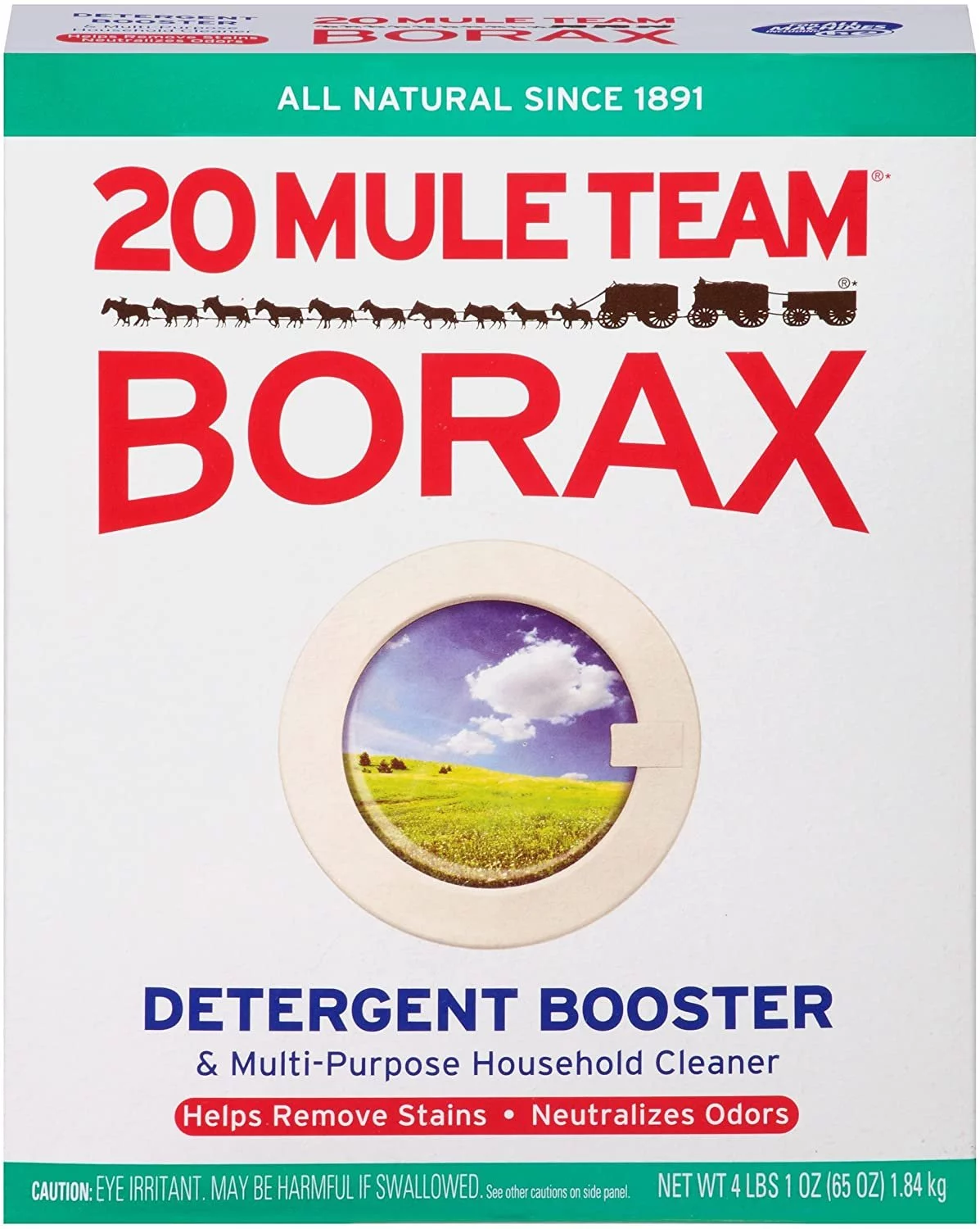 BORAX 20 Mule Team Laundry Booster, Powder, pack of 4