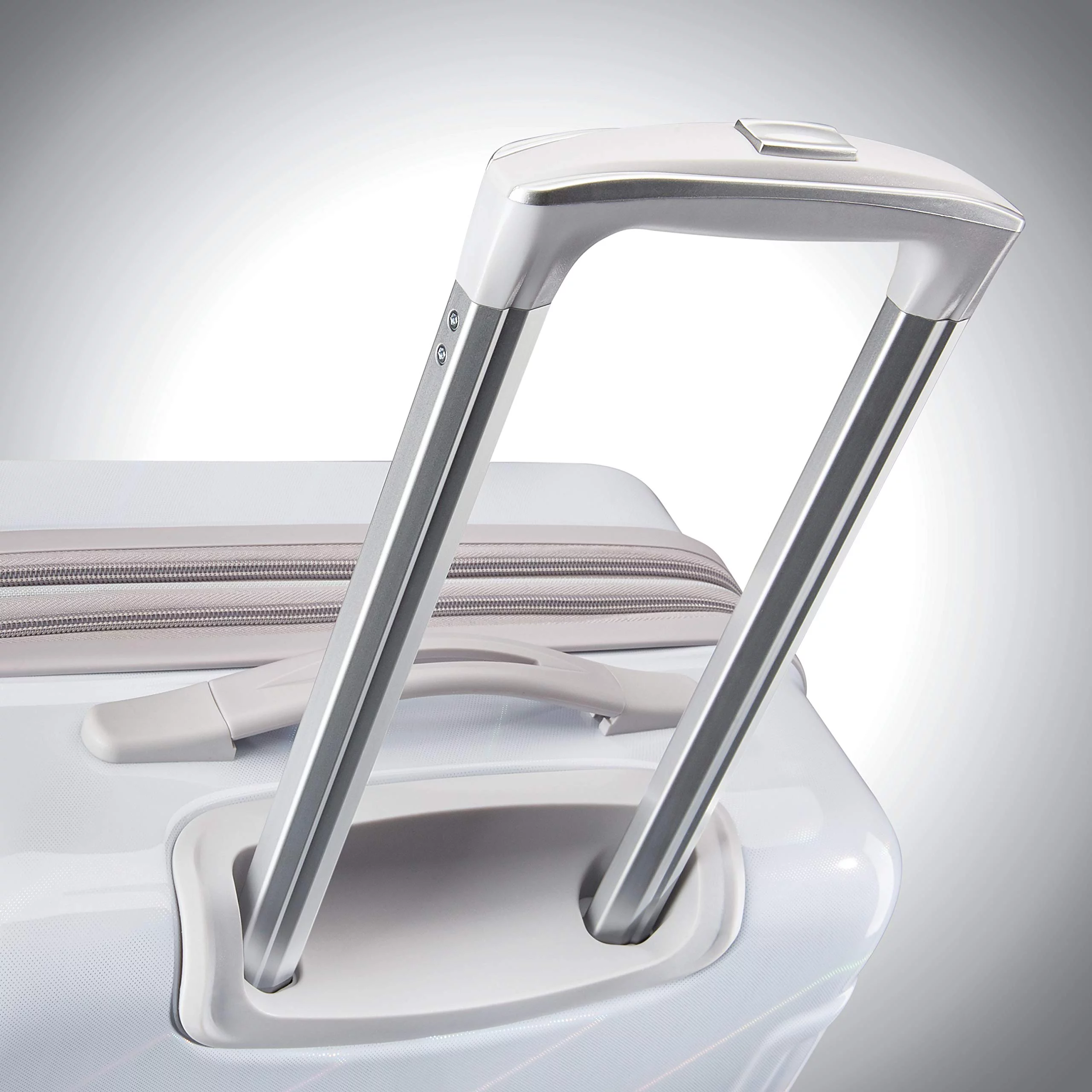 American Tourister Moonlight Hardside Expandable Luggage with Spinner Wheels (Iridescent White, 3-Piece Set (21/24/28))