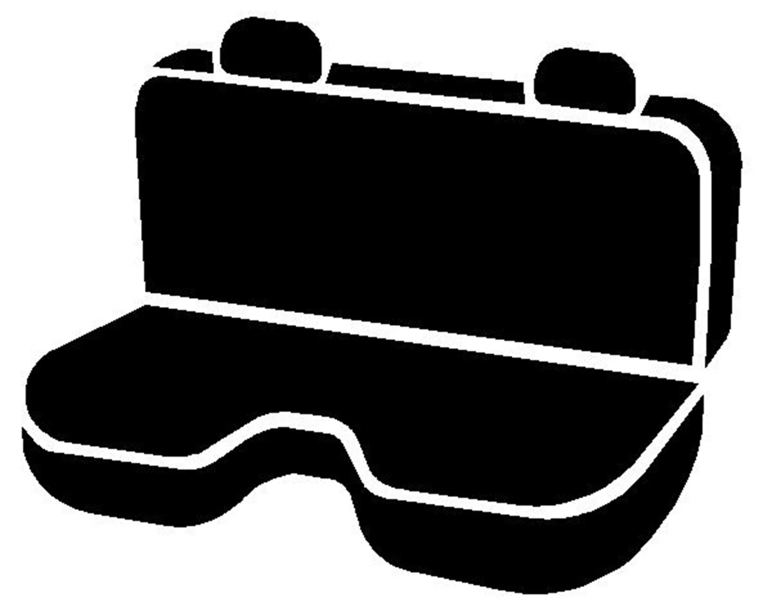 Fia Inc. SL62-43 BLK/BLK FIASL62-43 BLK/BLK 02-08 RAM 1500/2500/3500 SL REAR BENCH SEAT COVER BLK/BLK